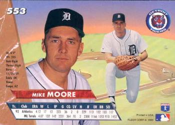 1993 Ultra #553 Mike Moore Back