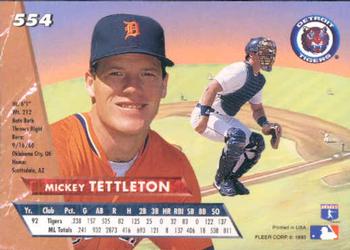 1993 Ultra #554 Mickey Tettleton Back