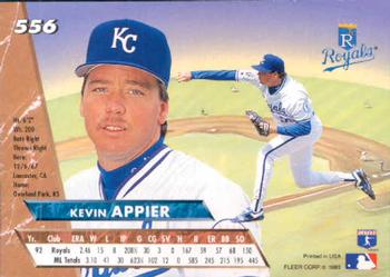 1993 Ultra #556 Kevin Appier Back
