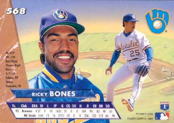 1993 Ultra #568 Ricky Bones Back