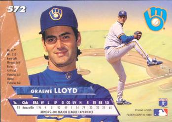 1993 Ultra #572 Graeme Lloyd Back
