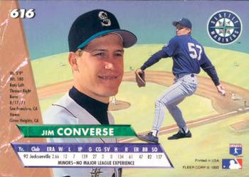 1993 Ultra #616 Jim Converse Back