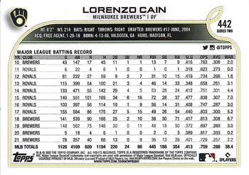 2022 Topps - Rainbow Foil #442 Lorenzo Cain Back