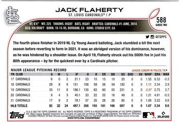 2022 Topps - Rainbow Foil #588 Jack Flaherty Back