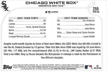 2022 Topps - Royal Blue #255 Chicago White Sox Back