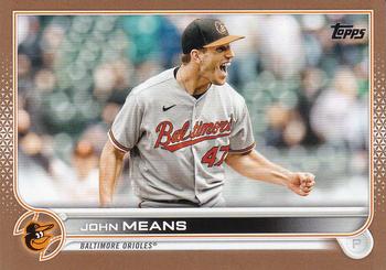 2022 Topps - Gold #253 John Means Front