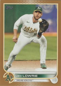 2022 Topps - Gold #343 Jed Lowrie Front