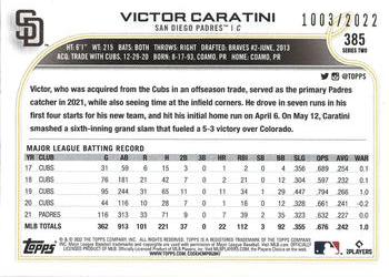 2022 Topps - Gold #385 Victor Caratini Back