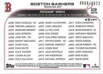 2022 Topps - Gold #630 Boston Bashers Back