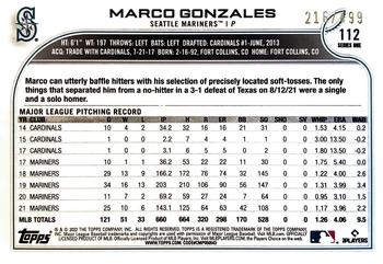 2022 Topps - Green Foilboard #112 Marco Gonzales Back