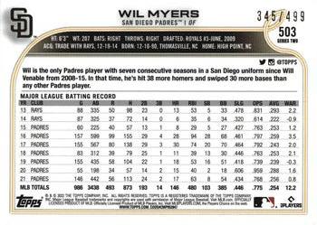 2022 Topps - Green Foilboard #503 Wil Myers Back