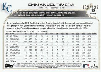 2022 Topps - Red Foilboard #18 Emmanuel Rivera Back