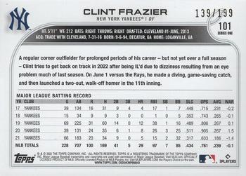 2022 Topps - Red Foilboard #101 Clint Frazier Back