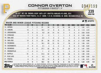 2022 Topps - Red Foilboard #339 Connor Overton Back