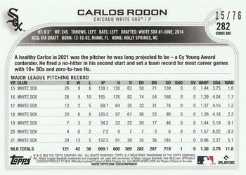 2022 Topps - Independence Day #282 Carlos Rodon Back