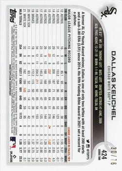 2022 Topps - Independence Day #424 Dallas Keuchel Back