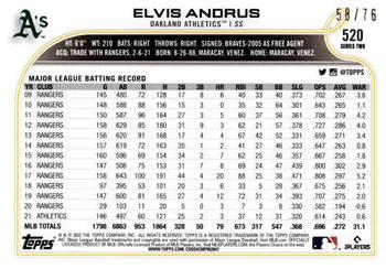 2022 Topps - Independence Day #520 Elvis Andrus Back