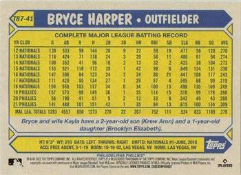 2022 Topps - 1987 Topps Baseball 35th Anniversary (Series One) #T87-41 Bryce Harper Back
