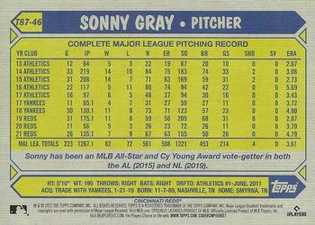 2022 Topps - 1987 Topps Baseball 35th Anniversary (Series One) #T87-46 Sonny Gray Back