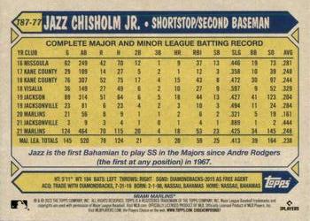 2022 Topps - 1987 Topps Baseball 35th Anniversary (Series One) #T87-77 Jazz Chisholm Jr. Back