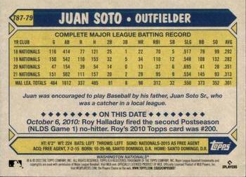 2022 Topps - 1987 Topps Baseball 35th Anniversary (Series One) #T87-79 Juan Soto Back