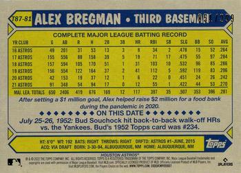 2022 Topps - 1987 Topps Baseball 35th Anniversary Black (Series One) #T87-81 Alex Bregman Back