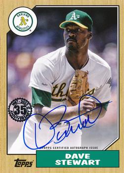 2022 Topps - 1987 Topps Baseball 35th Anniversary Autographs (Series One) #87BA-DST Dave Stewart Front