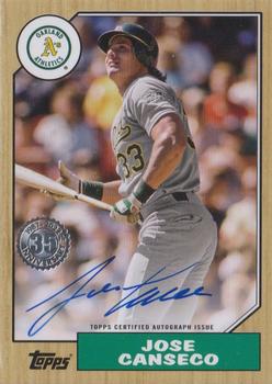 2022 Topps - 1987 Topps Baseball 35th Anniversary Autographs (Series One) #87BA-JCA Jose Canseco Front