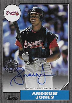 2022 Topps - 1987 Topps Baseball 35th Anniversary Autographs Black (Series One) #87BA-AJO Andruw Jones Front