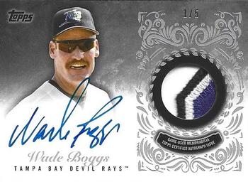 2022 Topps - Topps Reverence Autograph Patch Relics Red (Series One) #TRAP-WBO Wade Boggs Front