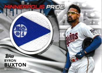 2022 Topps - City Flag Patch Commemorative Manufactured Relics #CFP-BB Byron Buxton Front