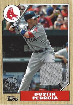 2022 Topps - 1987 Topps Baseball 35th Anniversary Relics (Series One) #87R-DP Dustin Pedroia Front