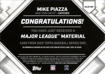 2022 Topps - Major League Material Relics (Series One) #MLM-MP Mike Piazza Back