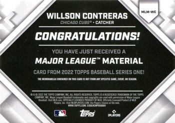 2022 Topps - Major League Material Relics (Series One) #MLM-WC Willson Contreras Back
