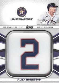2022 Topps - Player Jersey Number Medallion Commemorative Manufactured Relics #JNM-AB Alex Bregman Front