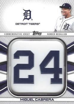 2022 Topps - Player Jersey Number Medallion Commemorative Manufactured Relics #JNM-MC Miguel Cabrera Front