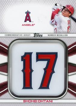 2022 Topps - Player Jersey Number Medallion Commemorative Manufactured Relics #JNM-SO Shohei Ohtani Front