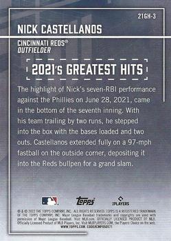 2022 Topps - 2021's Greatest Hits #21GH-3 Nick Castellanos Back