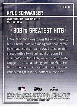 2022 Topps - 2021's Greatest Hits #21GH-18 Kyle Schwarber Back