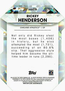 2022 Topps - Diamond Greats Die Cuts Blue #DGDC-20 Rickey Henderson Back