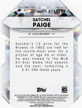 2022 Topps - Diamond Greats Die Cuts Black #DGDC-11 Satchel Paige Back