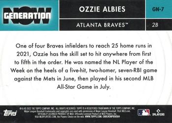 2022 Topps - Generation Now #GN-7 Ozzie Albies Back