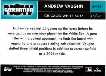 2022 Topps - Generation Now #GN-11 Andrew Vaughn Back
