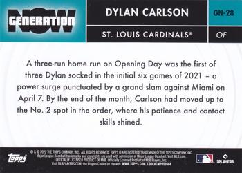 2022 Topps - Generation Now #GN-28 Dylan Carlson Back