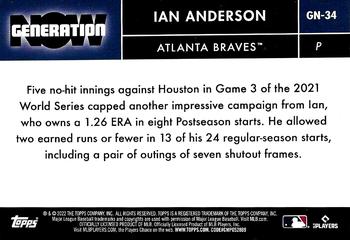 2022 Topps - Generation Now #GN-34 Ian Anderson Back