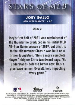 2022 Topps - Stars of MLB Chrome #SMLBC-21 Joey Gallo Back
