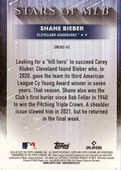 2022 Topps - Stars of MLB Chrome #SMLBC-42 Shane Bieber Back