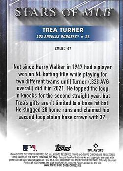2022 Topps - Stars of MLB Chrome #SMLBC-47 Trea Turner Back