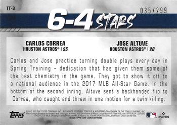 2022 Topps - 6-4 Stars (Turnin' Two) Black #TT-3 Jose Altuve / Carlos Correa Back