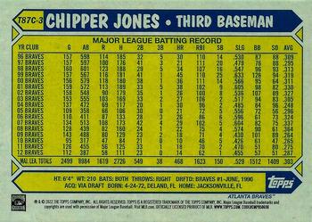 2022 Topps - 1987 Topps Baseball 35th Anniversary Chrome Silver Pack (Series One) #T87C-3 Chipper Jones Back